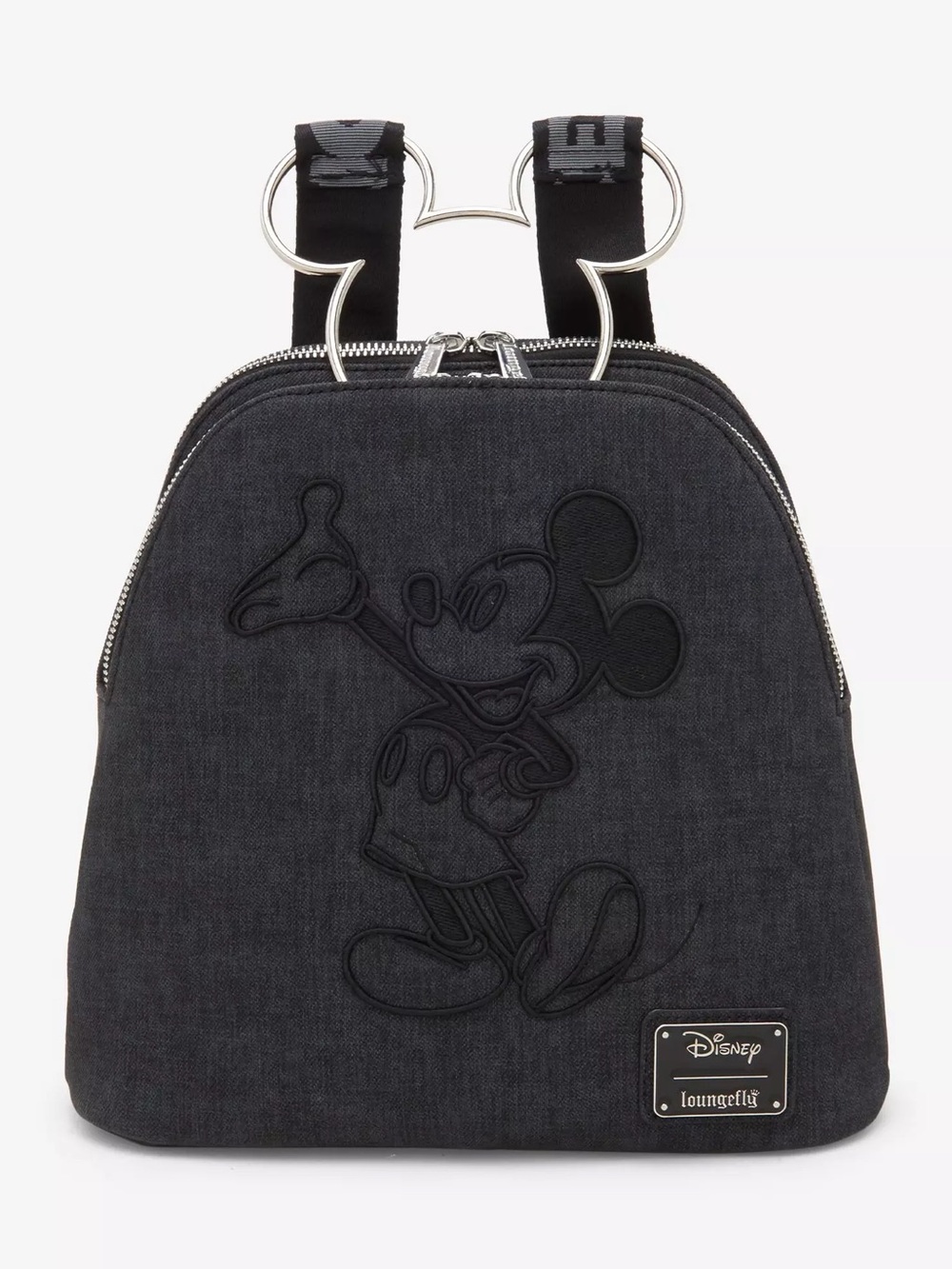 NWT Loungefly Black Embroidered Mickey Mini Backpack
